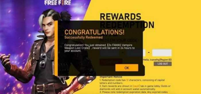 Free Fire Redeem Code